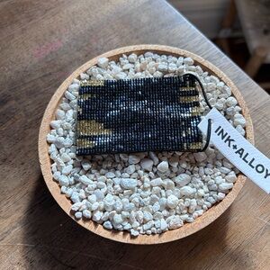 Ink + Alloy Gold and Navy Beaded Stretch Bracelet NWT